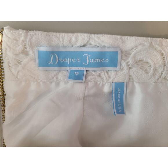 Draper James white lace mini skirt fully lined - 0 - Picture 3 of 6